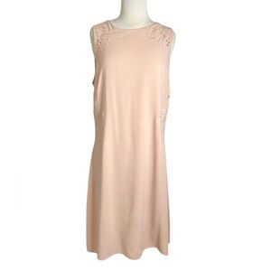 Ann Taylor Blush Sleeveless Midi Dress